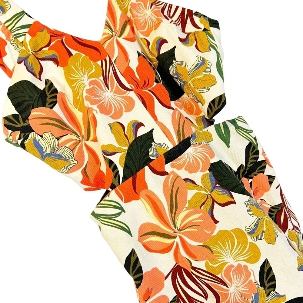 Zara Spain Floral Romper With Cut Outs‎